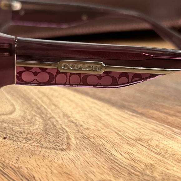 Coach Devyn S825 Plum Signature Print Sunglasses GUC main image 3